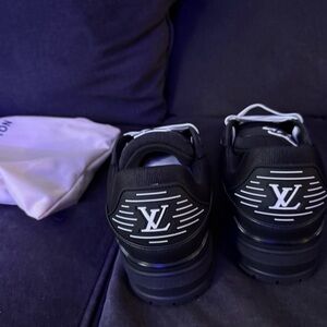 Louis Vuitton Black and White Men's Sneakers